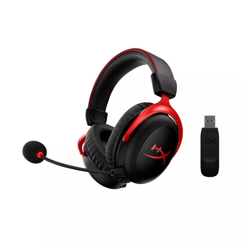 HyperX Cloud II Wireless - mänguri peakomplekt (must-punane)