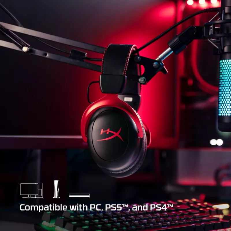 HyperX Cloud II Wireless - mänguri peakomplekt (must-punane)