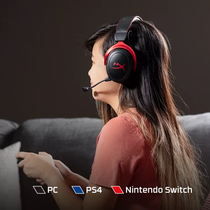 HyperX Cloud II Wireless - mänguri peakomplekt (must-punane)