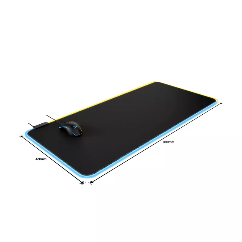 HyperX Pulsefire Mat – RGB-mänguhiirematt – riie (XL)