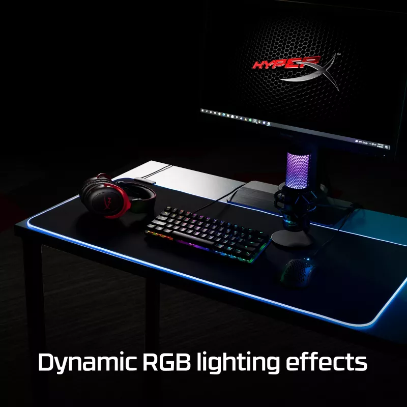 HyperX Pulsefire Mat – RGB-mänguhiirematt – riie (XL)