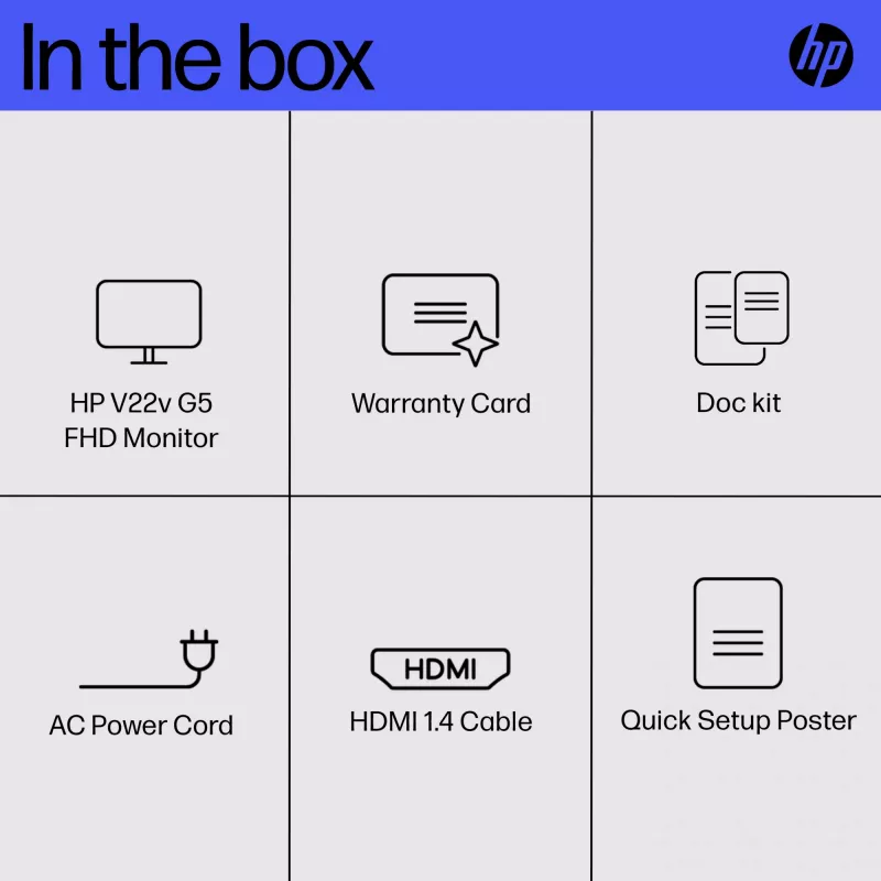Monitor HP V22v G5 21.4 tolli Full HD 1920 x 1080