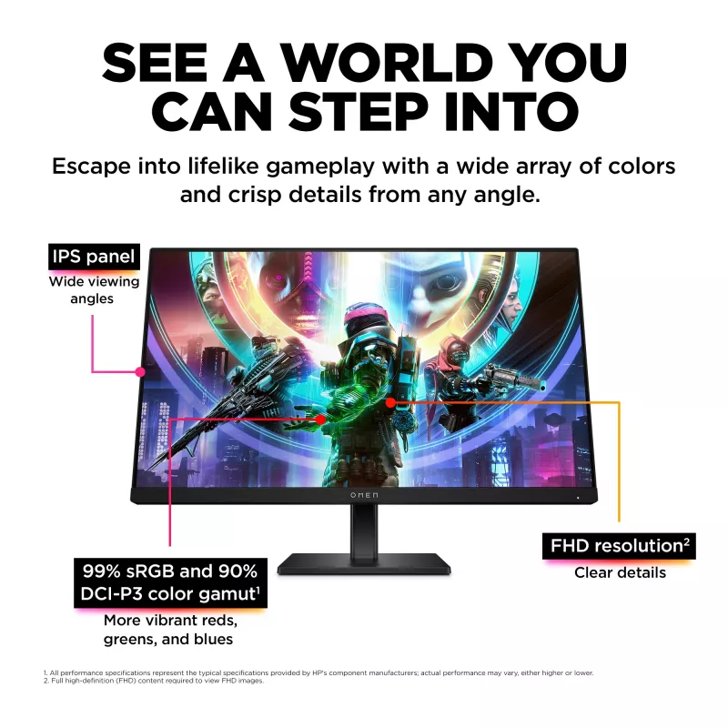 OMEN by HP 23.8-tolline FHD 165Hz mängurimonitor - OMEN 24