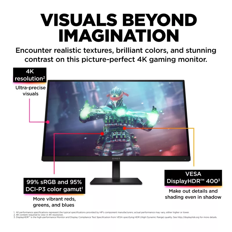 OMEN by HP 27-tolline UHD 144Hz mängumonitor - OMEN 27k