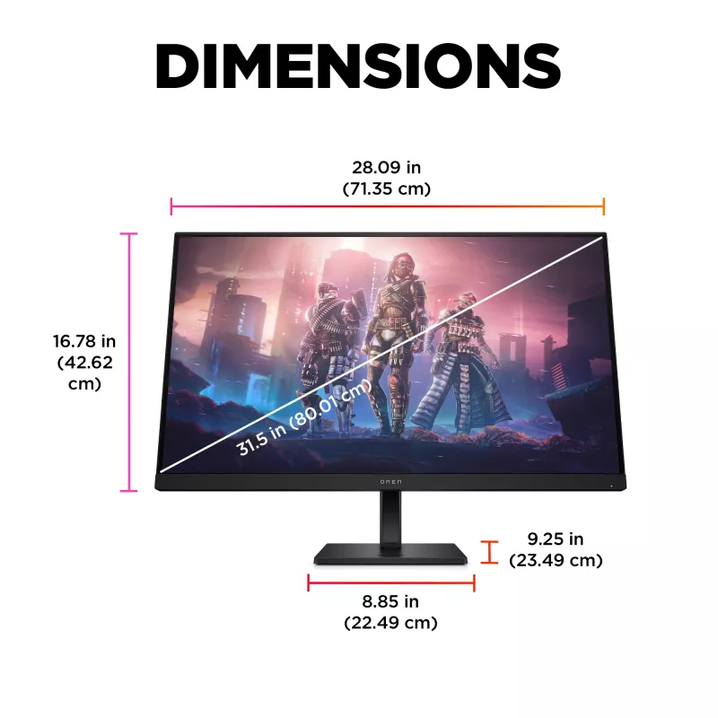 OMEN by HP 31,5-tolline QHD 165 Hz mängurimonitor – OMEN 32q
