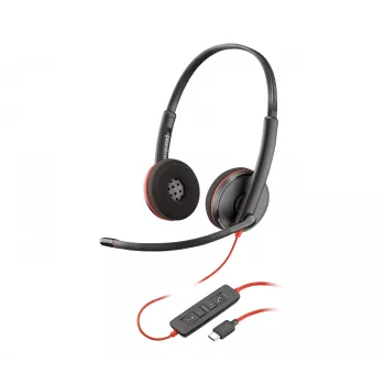 Peakomplekt POLY Mustwire C3220 Stereo USB-C kandekotiga