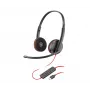 Peakomplekt POLY Mustwire C3220 Stereo USB-C kandekotiga