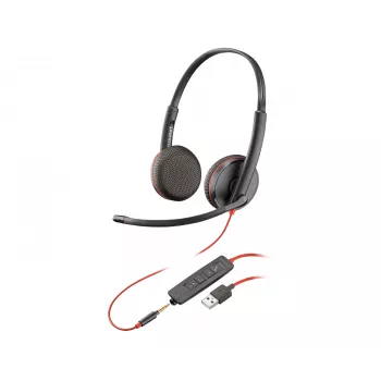 Peakomplekt POLY Mustwire 3225 Stereo USB-A juhtmega kontori kõnekeskus
