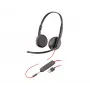Peakomplekt POLY Mustwire 3225 Stereo USB-A juhtmega kontori kõnekeskus