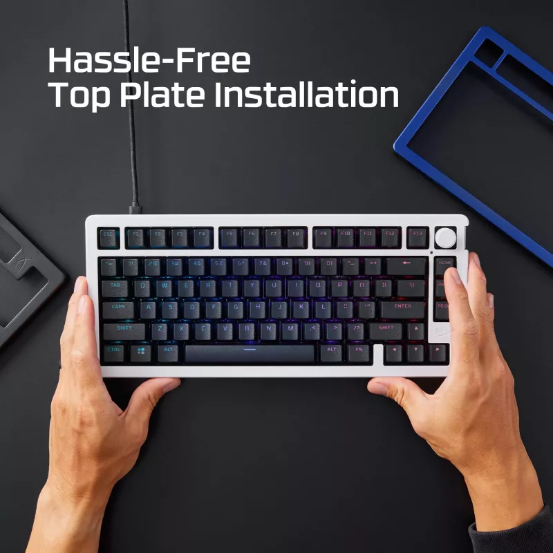 Mehaanilise klaviatuuri pealisplaat Kingston HyperX Alloy Rise 85U09AA valge