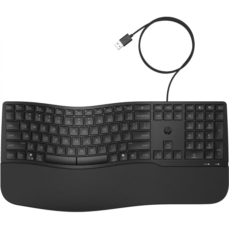Juhtmega täissuuruses klaviatuur HP 485 Comfort USB-ühenduse ja 23 programmeeritava klahviga