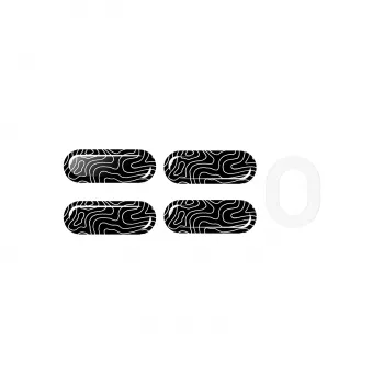 Hiirejalad HP HyperX Glass Skates, PTFE karastatud klaasil, 7,7×21,2×0,8 mm, valge (paar)