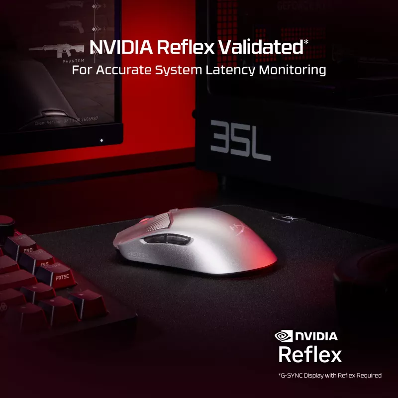 HyperX Pulsefire Haste 2 S Silver juhtmevaba mänguhiir