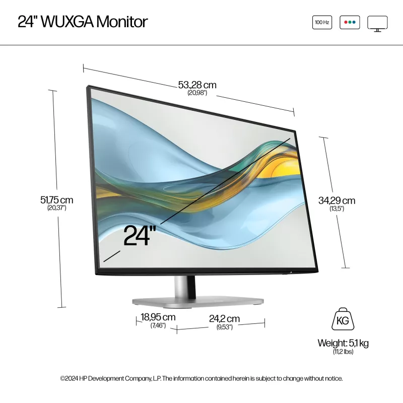 Monitor HP Series 5 Pro 24 tolli WUXGA ekraan 1920 x 1200