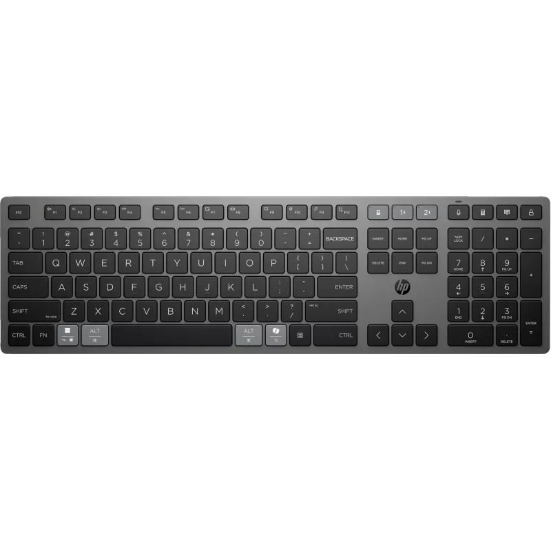 Juhtmevaba laetav täissuuruses QWERTY-klaviatuur HP 725 — mudel 9T5B2AA#UUW