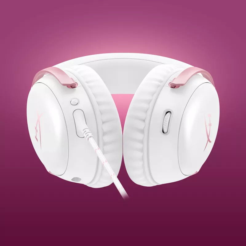 HyperX Cloud III – mänguri peakomplekt (valge/roosa)