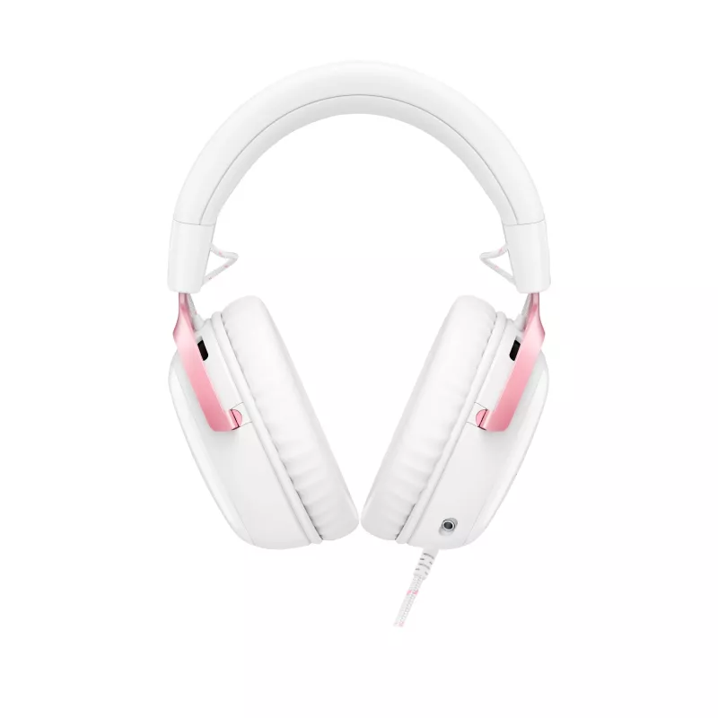 HyperX Cloud III – mänguri peakomplekt (valge/roosa)