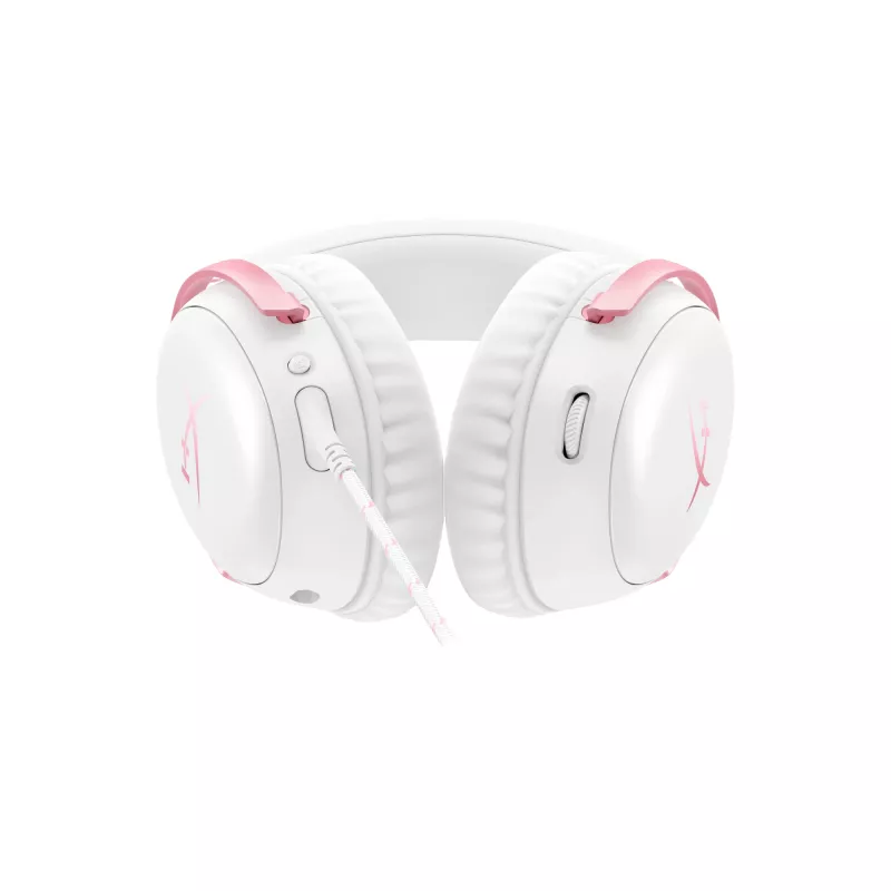 HyperX Cloud III – mänguri peakomplekt (valge/roosa)
