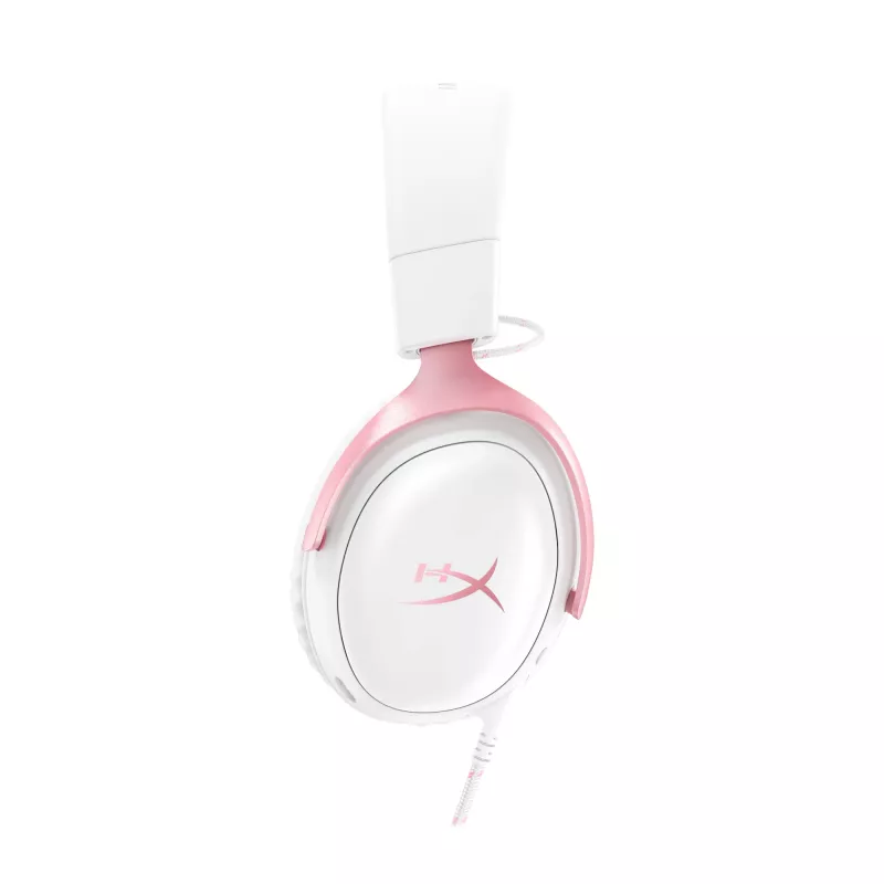 HyperX Cloud III – mänguri peakomplekt (valge/roosa)