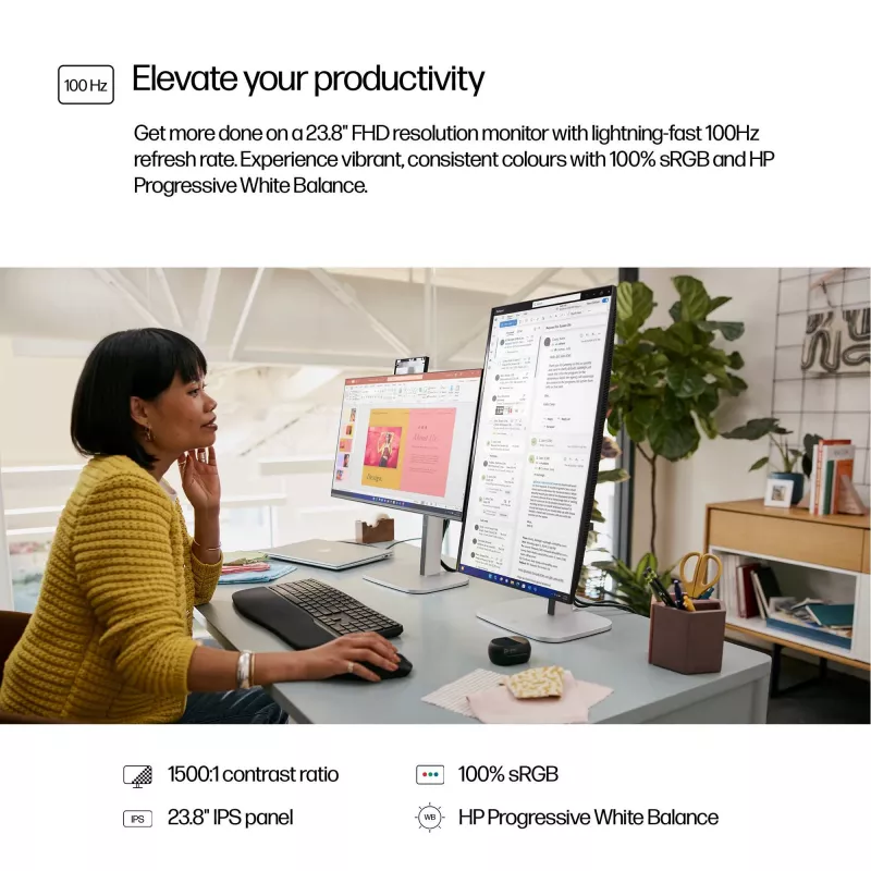 HP Series 5 Pro 23.8-tolline FHD monitor ilma aluseta - 524pf