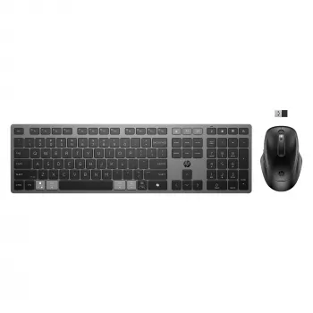HP 725 mitme seadmega laetav juhtmevaba klaviatuuri ja hiire komplekt täissuuruses juhtmevaba Bluetooth