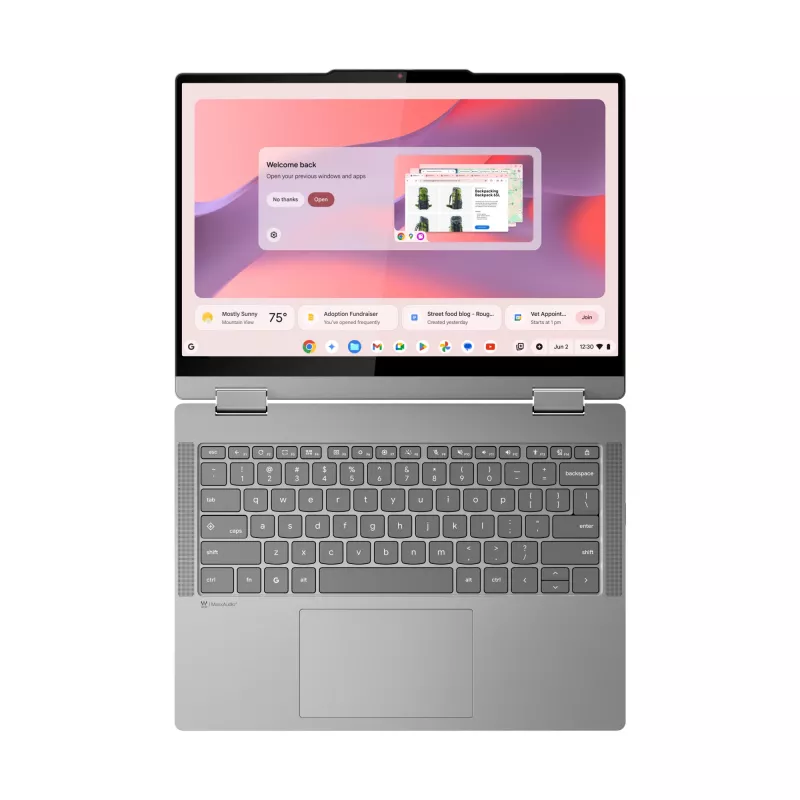 Lenovo Chrome 2in1 14IRU10 Intel Core 5 120U Chromebook 35,6 cm (14 tolli) puutetundlik WUXGA 8 GB LPDDR5-SDRAM 128 GB UFS Wi-Fi 6E (802.11ax) ChromeOS English hall
