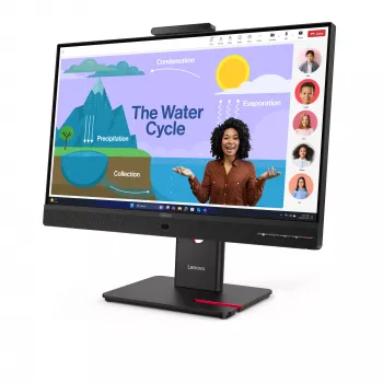 Lenovo ThinkVision T24D-4v Monitor, 60.5 cm (23.8 tolli), 1920 x 1080 pikslit, Full HD, LED, 6 ms, Must