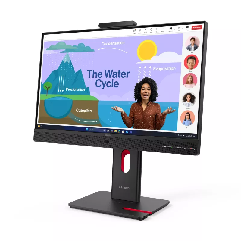Lenovo ThinkVision T24D-4v Monitor, 60.5 cm (23.8 tolli), 1920 x 1080 pikslit, Full HD, LED, 6 ms, Must