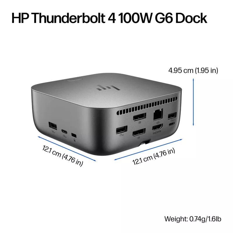 Dokkimisjaam HP Thunderbolt 4 100W G6 juhtmega ühenduvus 5K Ultra HD