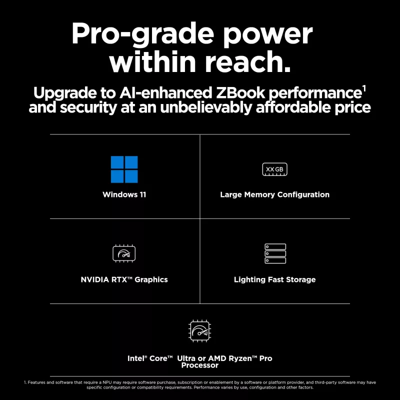 HP ZBook Power G11 A AMD Ryzen™ 7 8845HS mobiilne tööjaam 40,6 cm (16 inch) WUXGA 32 GB DDR5-SDRAM 1 TB SSD NVIDIA RTX A1000 Wi-Fi 6E (802.11ax) Windows 11 Pro AI tööjaam, AI arvuti hall