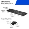 Klaviatuuri ja hiire komplekt HP 495C — täissuuruses juhtmevaba klaviatuur, mitme seadmega hiir, USB/RF/Bluetooth, must