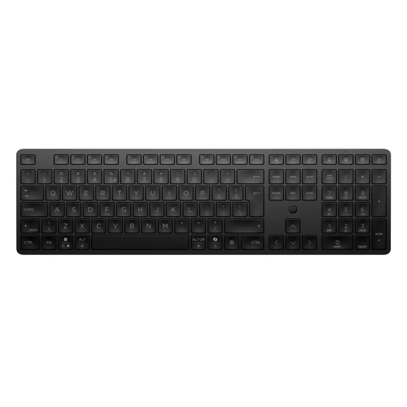 HP 495K mitme seadmega kaherežiimiline klaviatuur, täissuuruses (100%), juhtmevaba, USB + Bluetooth, must