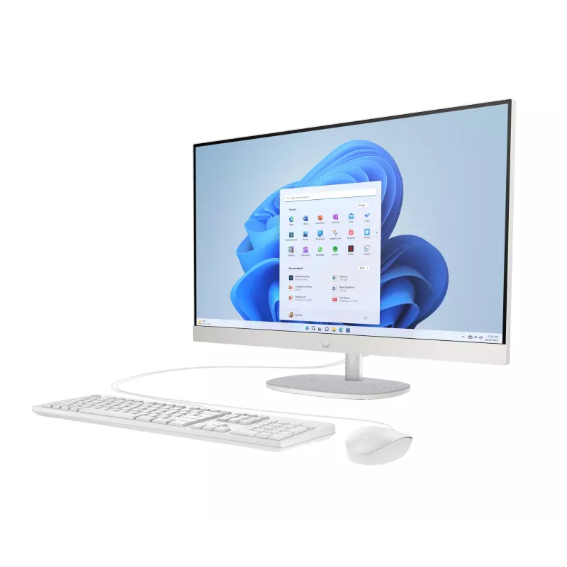 HP All-in-One 27-cr0048na Intel® Core™ i7 i7-1355U 68.6 cm (27-tolline) 1920 x 1080 pikslit All-in-One PC 8 GB DDR4-SDRAM 1 TB SSD Windows 11 Home Wi-Fi 6 (802.11ax) Valge