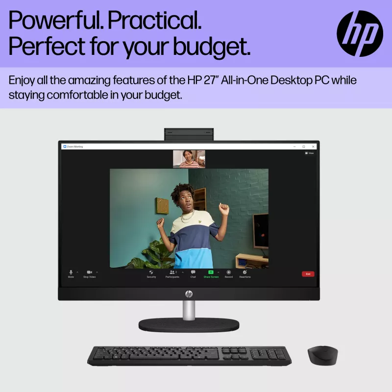 HP All-in-One 27-cr0048na Intel® Core™ i7 i7-1355U 68.6 cm (27-tolline) 1920 x 1080 pikslit All-in-One PC 8 GB DDR4-SDRAM 1 TB SSD Windows 11 Home Wi-Fi 6 (802.11ax) Valge