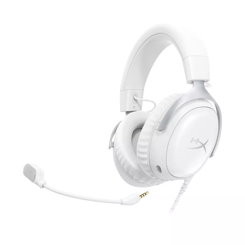 HyperX Cloud III - mänguri peakomplekt (valge), valge, Hiina, Tai, ümberkõrvaklapiga, suletud, 155 mm, 86,7 mm