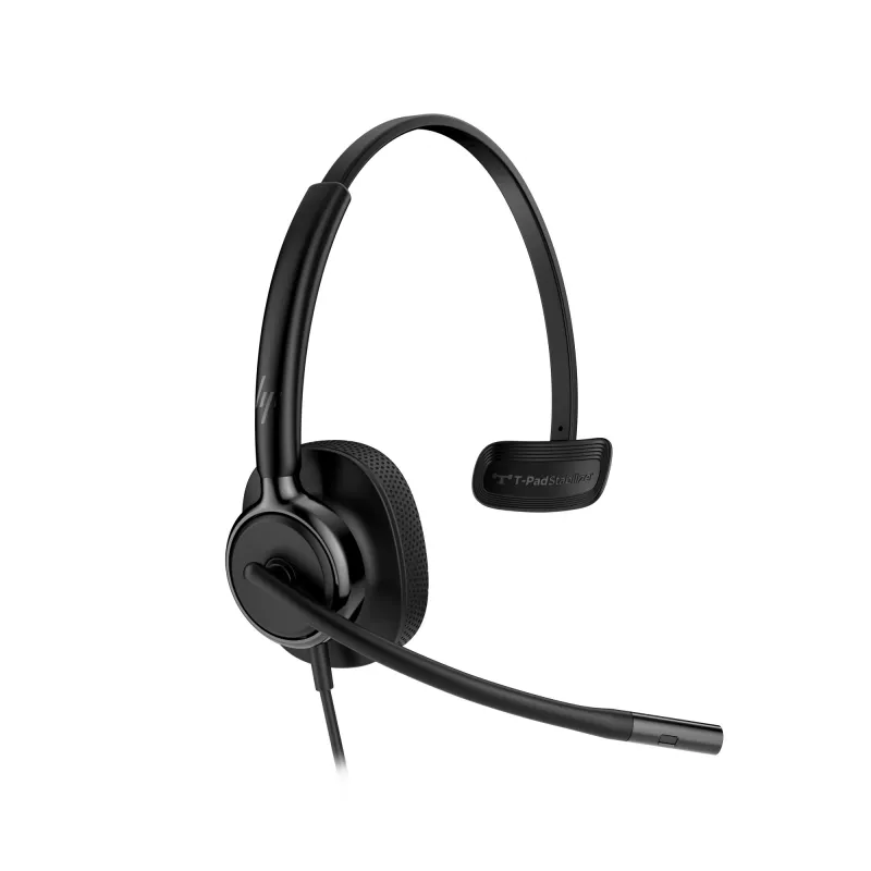 HP Poly Mission 415 Monaural USB Wired Headset (Bulk), 99 g, Must
