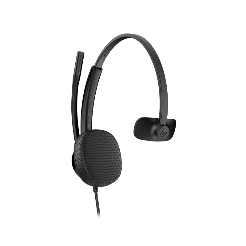 HP Poly Mission 415 Monaural USB Wired Headset (Bulk), 99 g, Must