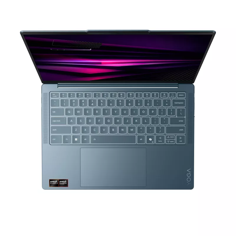 Lenovo Yoga õhuke 7 14AGP11 Copilot+ PC AMD Ryzen™ AI 5 430 sülearvuti 35.6 cm (14 tolli) WUXGA 16 GB 512 GB SSD Wi-Fi 7 (802.11be) Windows 11 Home saksa sinakasroheline