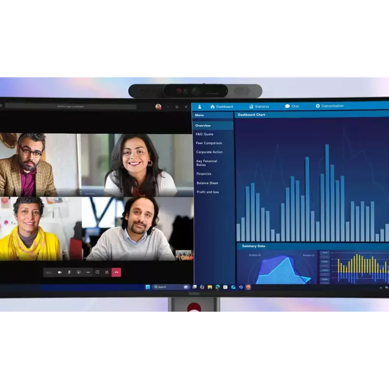 Lenovo ThinkVision P40WD-40 monitor 39,7-tolline WUHD 5120x2160 LCD 21:9 6 ms USB-jaotur kõlarid kõrguse reguleerimine VESA