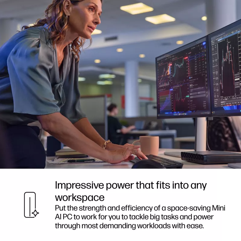 Mini-arvuti HP EliteDesk 8 Mini G1i AI — Intel Core Ultra 7 265T, 16 GB DDR5, 1 TB SSD, Windows 11 Pro, must