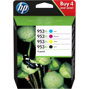 HP 953XL tindikassett Originaal Suur (XL) tootlus Must, tsüaan, magenta, Kollane