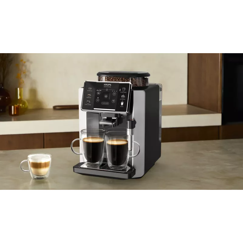 Espressomasin KRUPS Sensation EA910E — täisautomaatne, 1,7 l veepaak, sisseehitatud veskiga, 2 tila, 1450 W