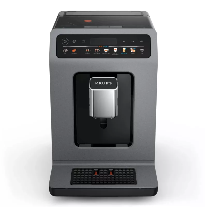Espressomasin Krups Evidence Hot & Cold EA898GF0 — täisautomaatne, 2,5 L veepaak, sisseehitatud veski, 2 tila