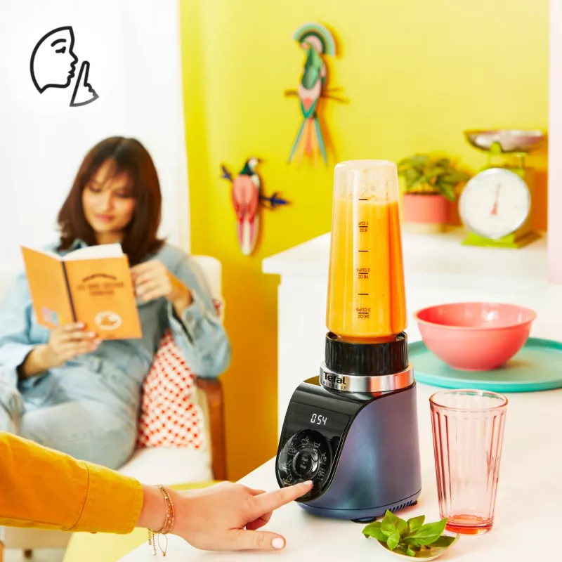 Tefal Blend Up BL19H4F0 blender 0,85 L Lauablender 1000 W Sinine, Läbipaistev