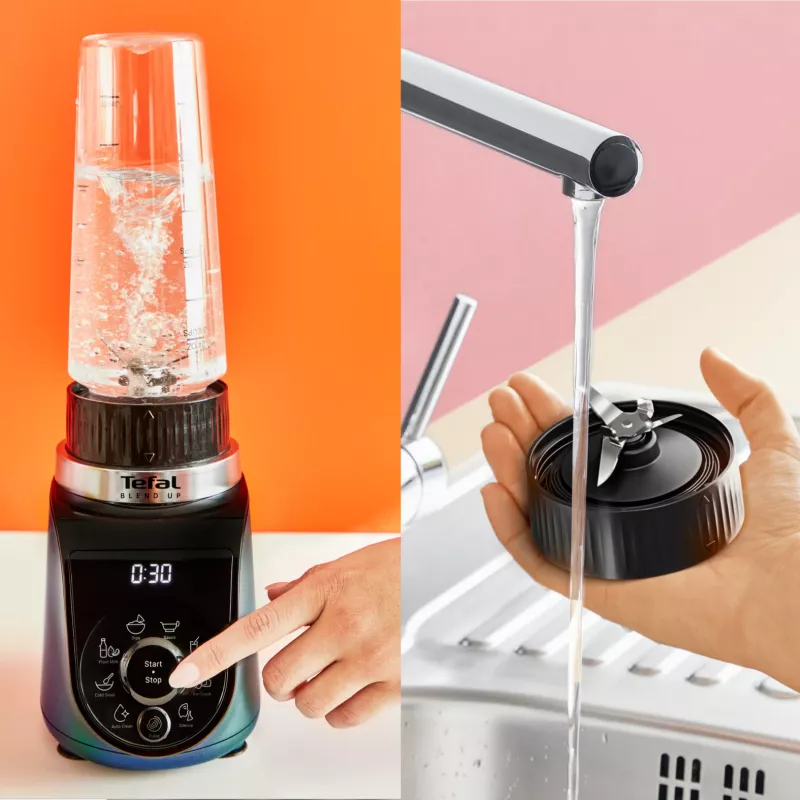 Tefal Blend Up BL19H4F0 blender 0,85 L Lauablender 1000 W Sinine, Läbipaistev