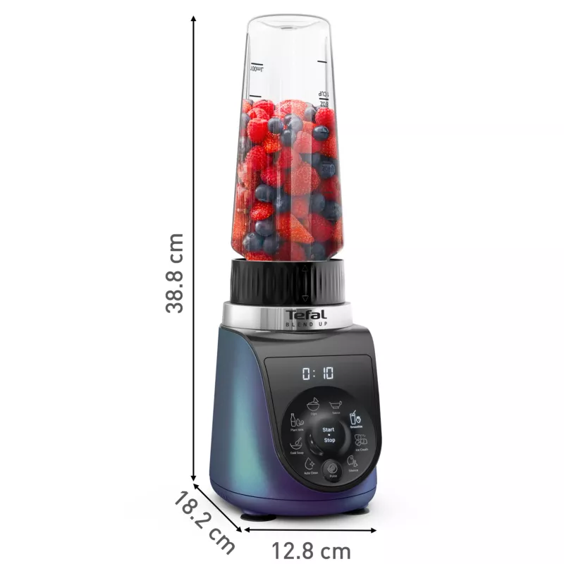 Tefal Blend Up BL19H4F0 blender 0,85 L Lauablender 1000 W Sinine, Läbipaistev
