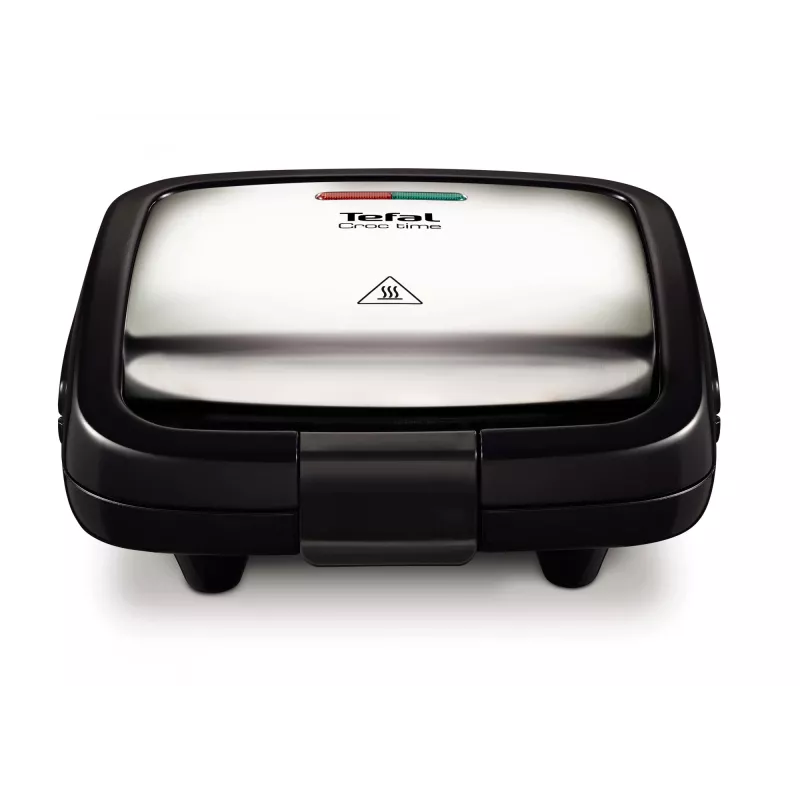 Kontaktgrill Tefal SM193D — lauapealne elektrigrill, must ja roostevaba teras, 1,9 kg