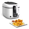 Fritüür Tefal Super Uno FR3101 — ühekordne 1800 W, 1,5 kg toidu mahutavus, 2,2 L õli, must/valge