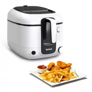 Fritüür Tefal Super Uno FR3101 — ühekordne 1800 W, 1,5 kg toidu mahutavus, 2,2 L õli, must/valge