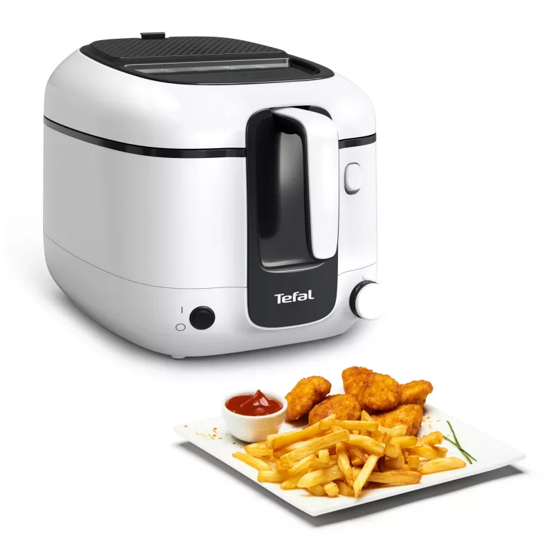 Fritüür Tefal Super Uno FR3101 — ühekordne 1800 W, 1,5 kg toidu mahutavus, 2,2 L õli, must/valge